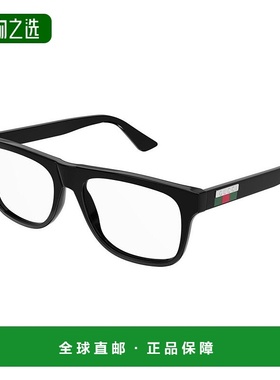 1h可退 香港直邮Gucci 古驰 男士 徽标平光镜 GG1117O black黑色