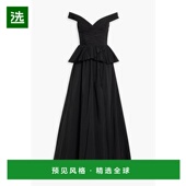 美国直邮 MARCHESA NOTTE 1h可退 女士修身 优雅无肩带打褶裙连