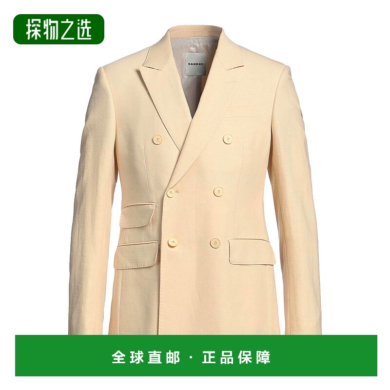 香港直邮Sandro 男士 西装外套 beige米色 舒适时尚