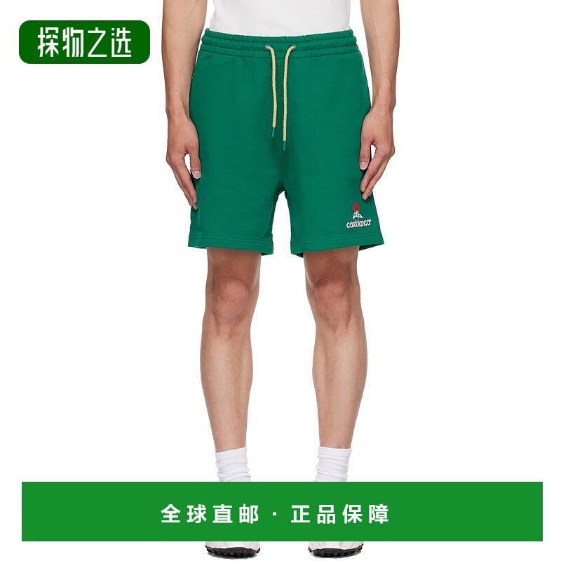 1h可退 香港直邮Casablanca 男士 绿色 Montagne 短裤 MPF25JTR00