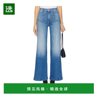 1h可退 香港直邮mother 女士 Hustler Sneak 卷边贴袋牛仔裤 1108