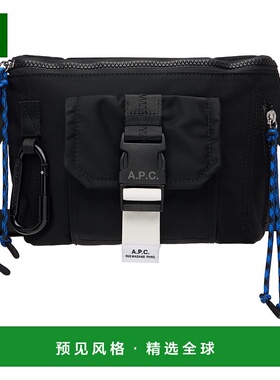 1h可退 香港直邮A.P.C. 男士 黑色 Trek Bum 斜挎包 PAAGRH62219