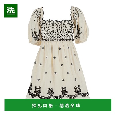 1h可退 香港直邮SEA 海洋 女士 'Kingsley' 白色全幅刺绣棉质连衣