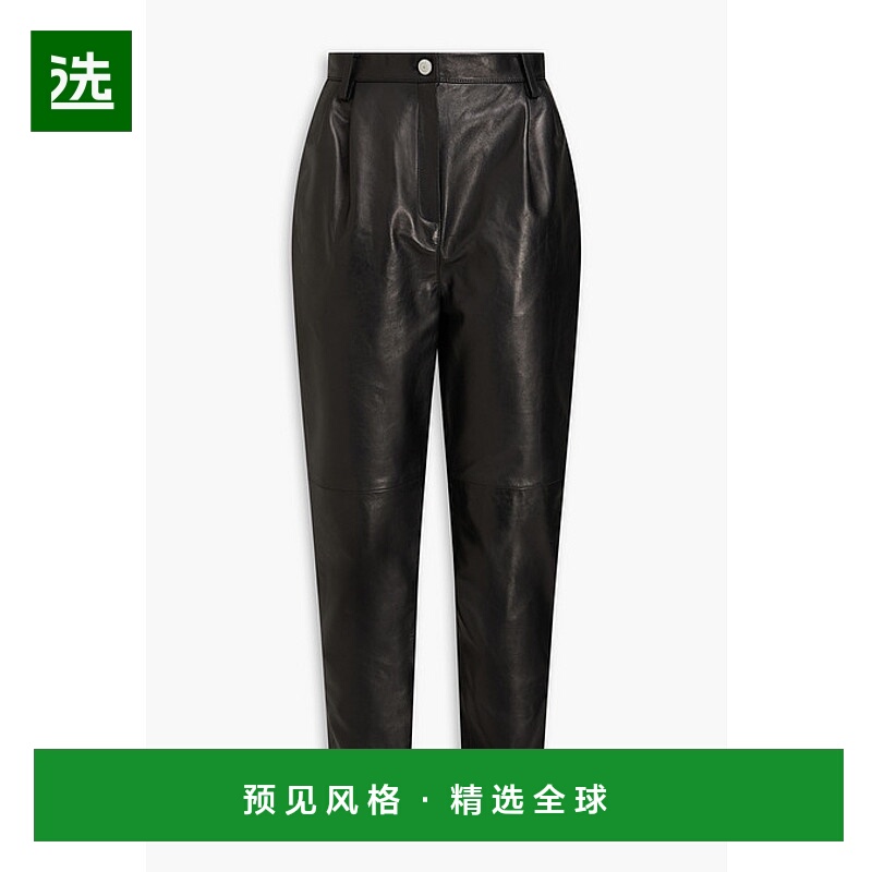 香港直邮magda butrym 女士 褶裥皮革锥形长裤 PF20LEATHER08PANT