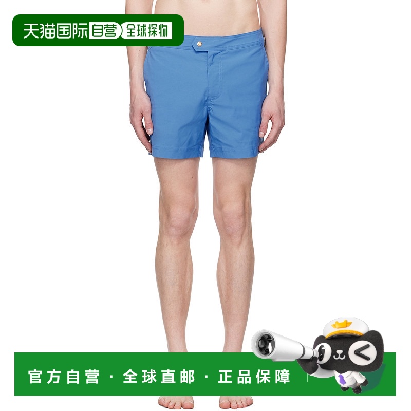 1h可退 香港直邮Tom Ford 汤姆·福特 男士 蓝色泳裤 BSS001FMN00