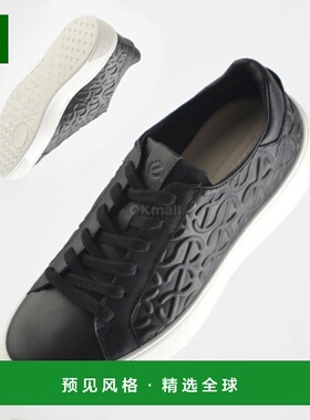 韩国直邮Ecco爱步休闲鞋女款黑色简约皮质百搭舒适291533-01001