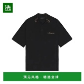 香港直邮AMIRI SS2026 男士 1h可退 POLO衫 AMTOJR1040001 黑色 铆