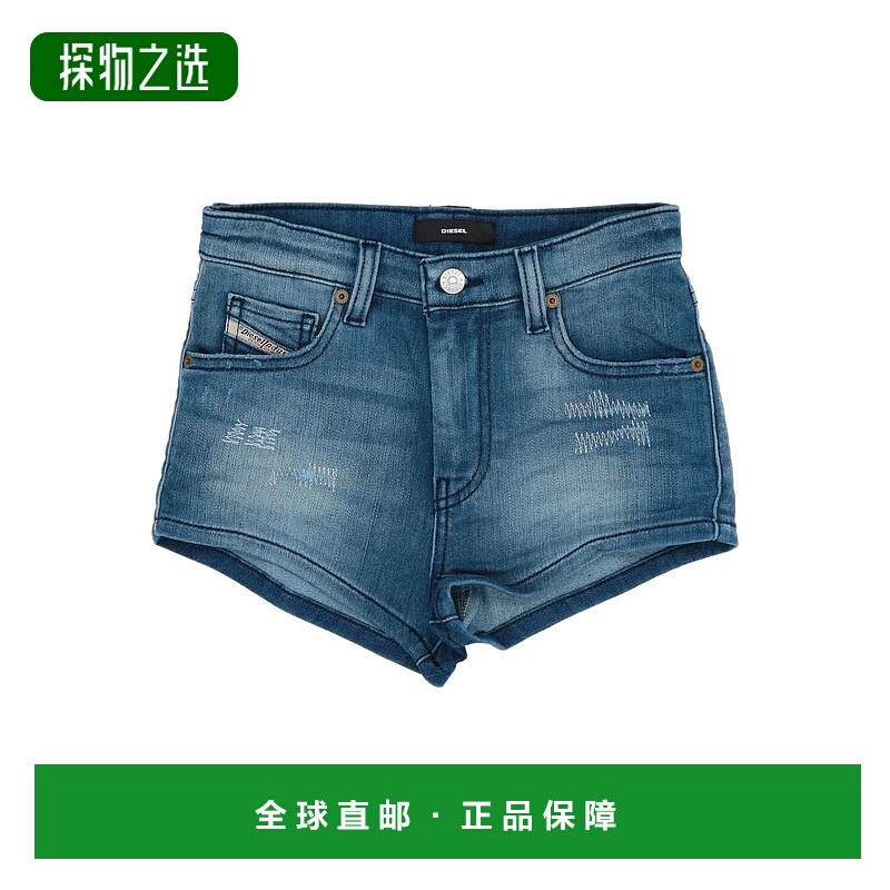香港直邮Diesel 迪赛 女士 牛仔短裤 blue蓝色 舒适时尚
