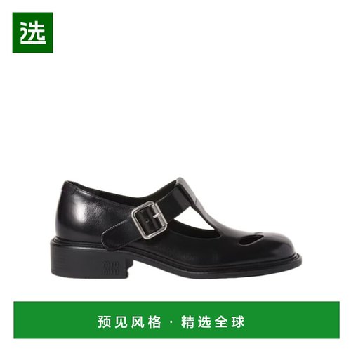 香港直邮Miu Miu T带搭扣平底鞋 5E318E007FG030