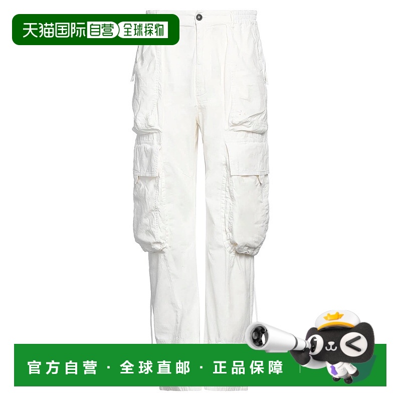1h可退 香港直邮Dsquared2 二次方 男士 工装长裤 white白色 舒适