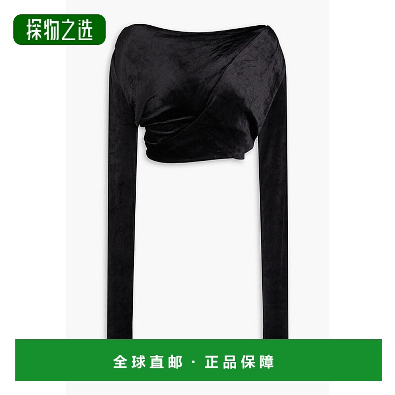 香港直邮rick owens 瑞克·欧文斯 女士 Jade 短款天鹅绒上衣 LI0