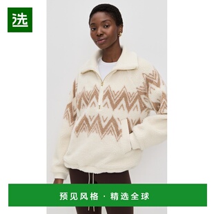 1h可退 香港直邮VARLEY 女士 Hendrik 半拉链人造毛毛套头衫上衣