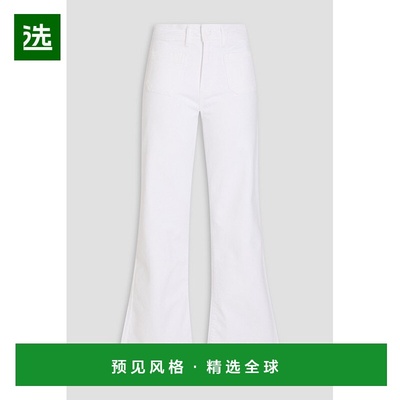 Paige 女士 Leenah 高腰阔腿牛仔裤直筒裤阔腿裤 7318208