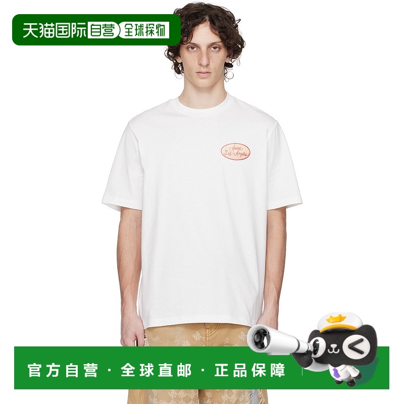 1h可退 香港直邮AMIRI 男士 白色 Station Patch T 恤 AMJYTE1201