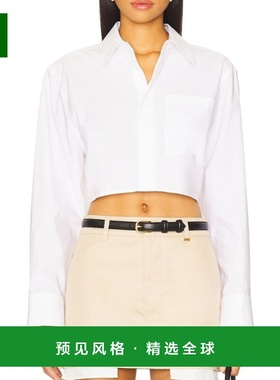 1h可退 香港直邮We11Done 女士 短款衬衫 WDSH225161W white白色