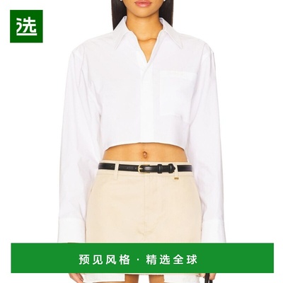 1h可退 香港直邮We11Done 女士 短款衬衫 WDSH225161W white白色