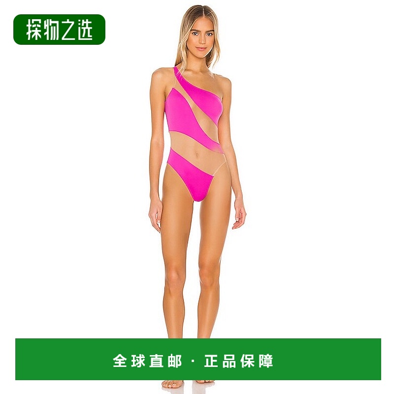 香港直邮NORMA KAMALI 诺玛·卡玛丽 女士 X Mio 蛇纹网纱泳装 SW