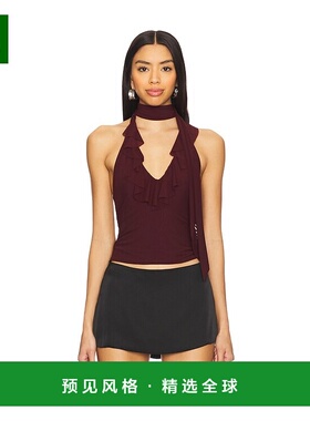 1h可退 香港直邮Majorelle 女士 Clara 上衣 ACS2379S24 red红色