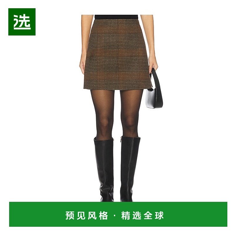 香港直邮THEORY 希尔瑞 女士 简洁款迷你半身裙 P0901302羊毛