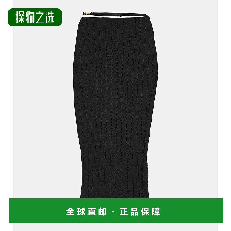 1h可退 香港直邮Jacquemus 女士 La Jupe Pralu 罗纹针织中长半身