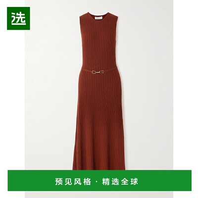 香港直邮1h可退 Gabriela Hearst 女士 Meier 束带罗纹羊毛羊绒混