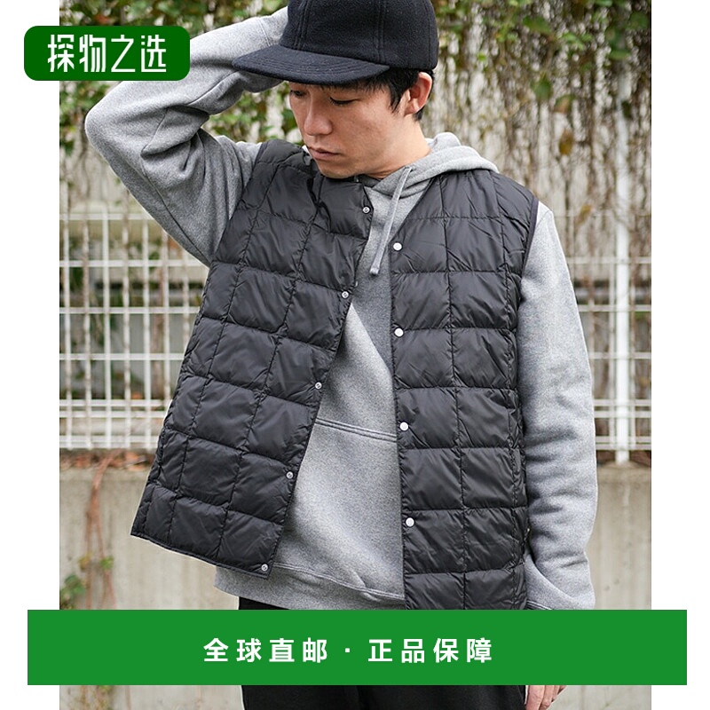 日本直邮 TAION 基础款 V 领纽扣 内胆羽绒服背心[TAION-001]