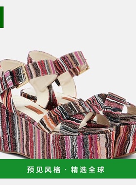 1h可退 香港直邮MISSONI 米索尼 女士 Julia raschel 防水台凉鞋