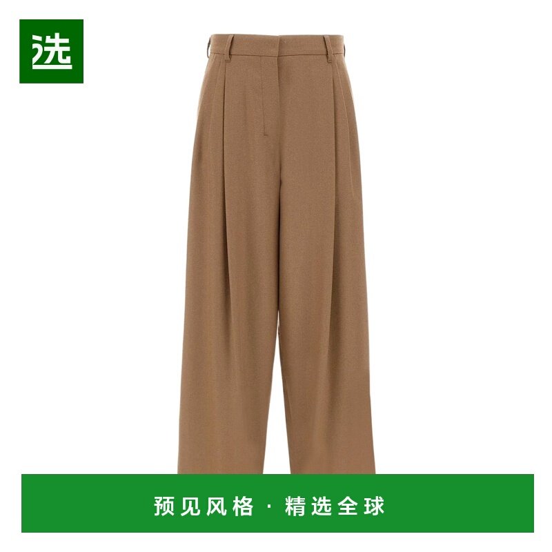香港直邮MAX MARA 女士休闲裤 9136065306008 AW2025 棕色 宽松羊,女装/女士精品,休闲裤,淘宝优惠券,粉丝福利购,淘宝优惠卷