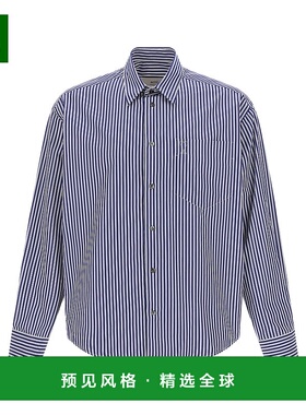 1h可退 香港直邮Ami Paris 男士 CAMISA BLANCA AZUL RAYAS 衬衫