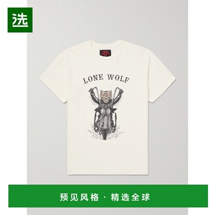 1h可退 香港直邮gallery dept 男士 Lone 狼印花棉针织T恤 LWT102