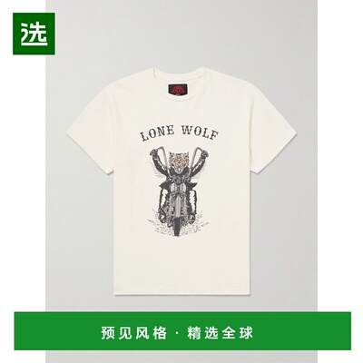 1h可退 香港直邮gallery dept 男士 Lone 狼印花棉针织T恤 LWT102