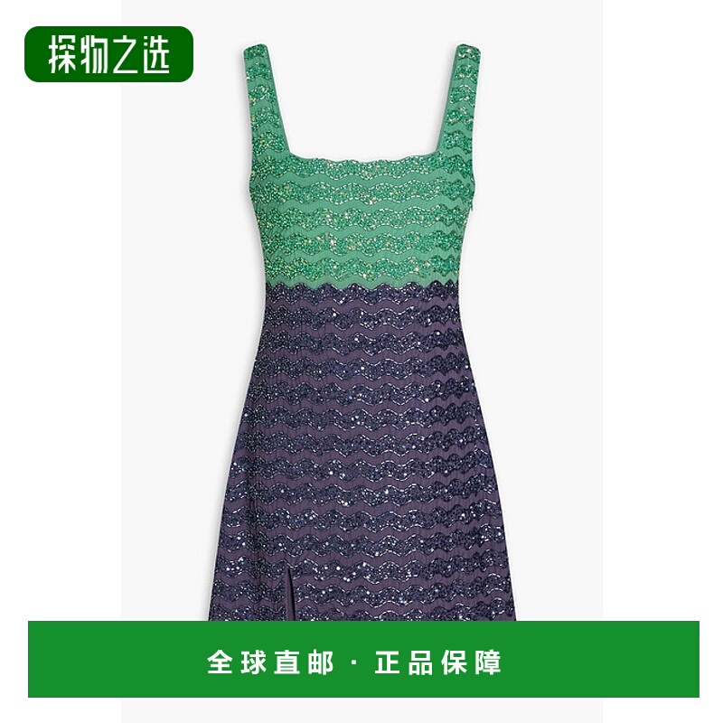 香港直邮Staud 女士 Le 褐色精饰弹力薄纱迷你连衣裙 R24P2188BMC