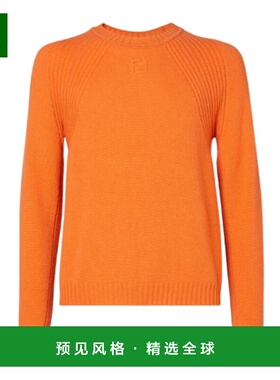 香港直邮FENDI 男士针织衫 FZE074AW0JF0DX4 SS2026 橙色 Cashmer