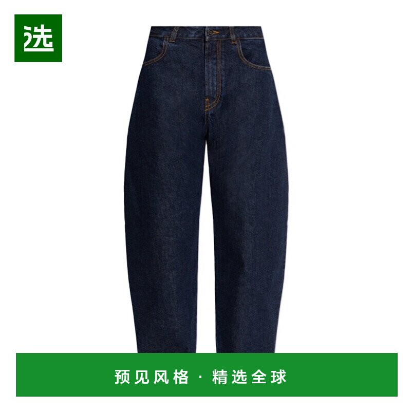 1h可退 香港直邮Alaia 腰带环牛仔长裤 AA9P1215D014C