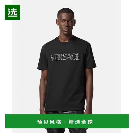 香港直邮Versace COCCODRILLO 徽标T恤 10125241A09040短袖范思哲