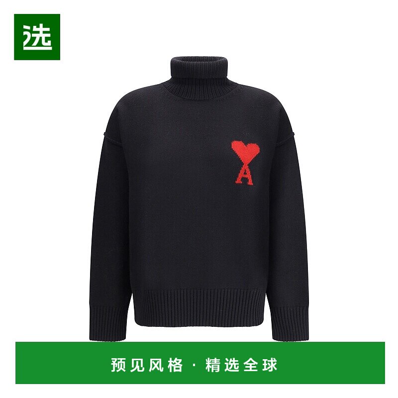 香港直邮Ami Paris 女士 Ami De Coeur 高领毛衣 UKS839018009