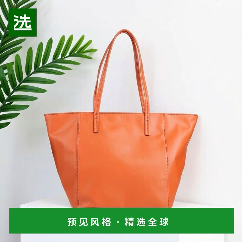 1h可退 【美国直邮】BY FAR 小牛皮超大号单肩手提包 真皮品牌标