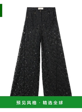 香港直邮BLUMARINE 女士休闲裤 2P199AN0990 AW2025 黑色 刺绣蕾
