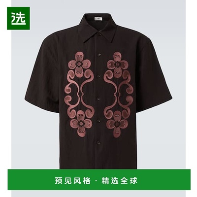 1h可退 香港直邮Commas 男士 Reflection 刺绣衬衫 purple紫色 舒