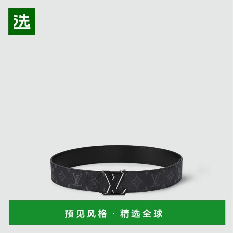 1h可退 欧洲直邮LV/路易威登 男士黑色帆布/皮革腰带新款皮带