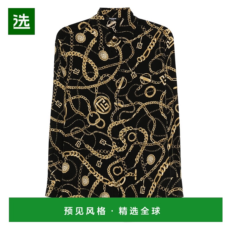 香港直邮Balmain 巴尔曼 女士 图案衬衫 FF1HS435SF00长袖
