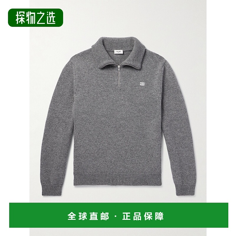 香港直邮Celine 思琳 男士 TRIOMPHE 羊毛羊绒长袖毛衣 2ADBH048T