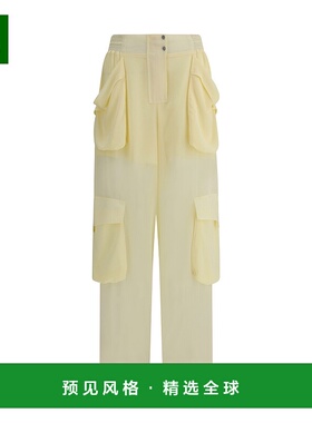 香港直邮Pinko 品高 女士 透明喬其紗工裝褲 104751A21F工装裤