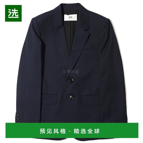 韩国直邮AMI FBV031 PL0012 491 男士西装外套聚酯纤维羊毛混纺20
