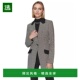 女士格纹单扣西装 1h可退 外套 LAGERFELD PARIS 美国直邮 KARL