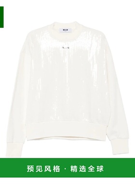 香港直邮MSGM 女士卫衣 3941MDM104SE25757202 AW2025 白色