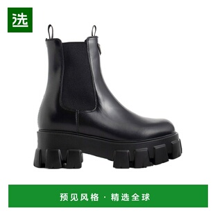 圆头短筒靴 香港直邮Prada 1T256NB4L短靴切尔西靴 99新未使用