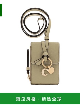 香港直邮Chloe 字母肩带卡包 C23SP769F57牛皮斜挎包