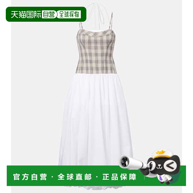 1h可退 香港直邮Simkhai 女士 Pfeiffer 中长连衣裙 white白色 舒