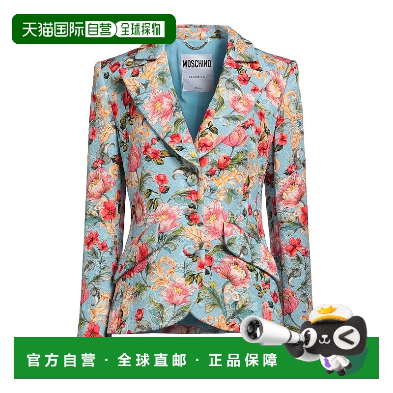 香港直邮Moschino 莫斯奇诺 女士 西装外套 blue蓝色 舒适时尚
